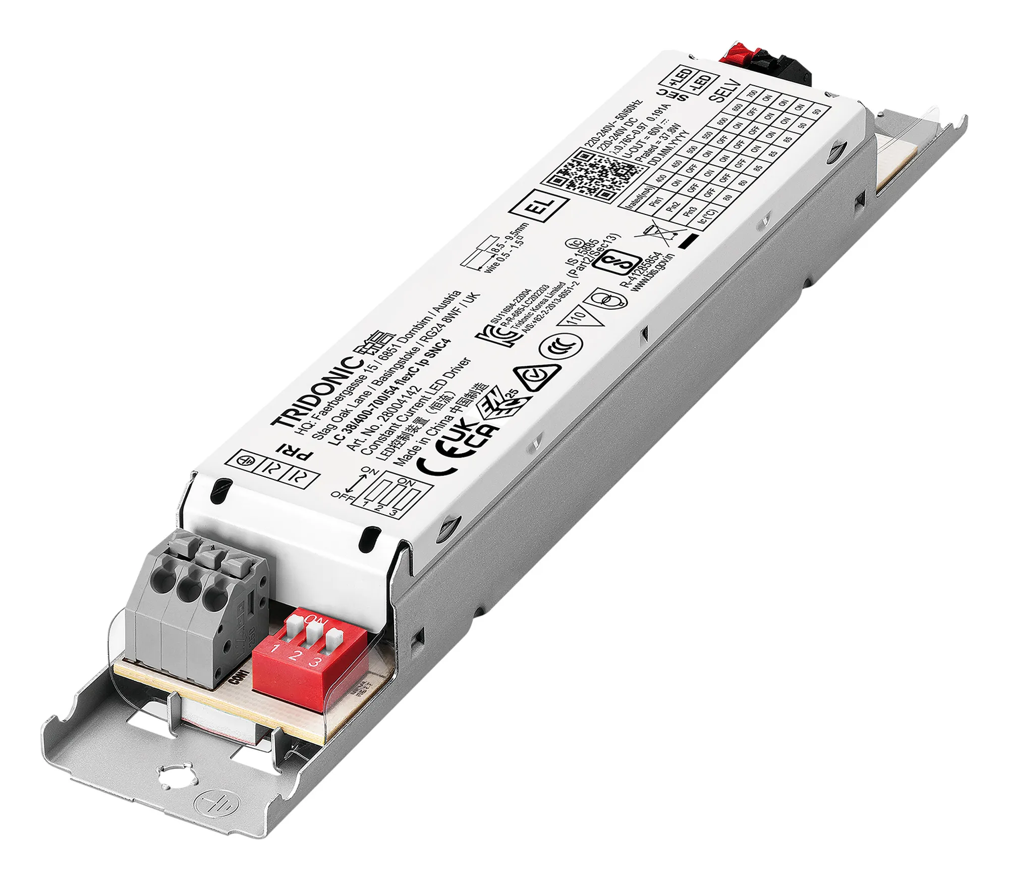 28004142  38W 400-700mA flexC lp SNC4 Constant Current Fixed current LED Driver, 20V-54Vdc out put, IP20.